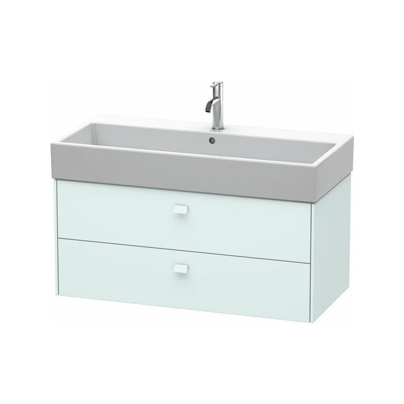 

Duravit Brioso Neceser de pared 98,4 x 45,9 cm, 2 cajones, con sifón y delantal, para lavabo Vero Air 235010, Color (frente/cuerpo): Azul claro