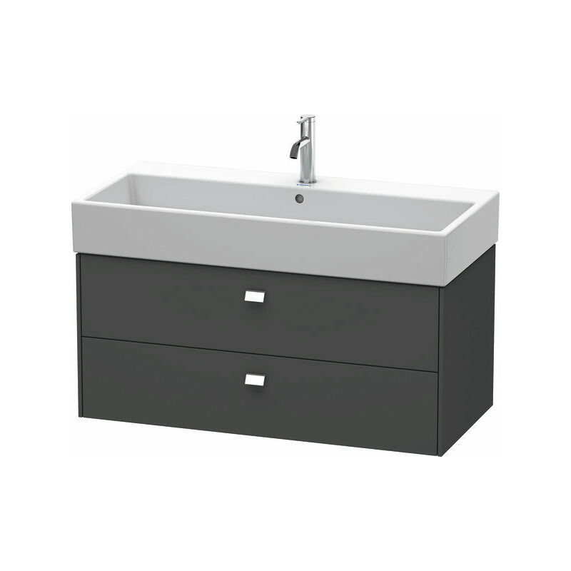 

Duravit Brioso Neceser de pared 98,4 x 45,9 cm, 2 cajones, con sifón y delantal, para lavabo Vero Air 235010, Color (frente/cuerpo): Diseño grafito
