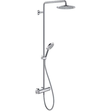 Duravit C.1 Duschsystem, Chrom, Thermostat, Kopfbrause 230mm, 12l/min, höhenverstellbar, 1200mm