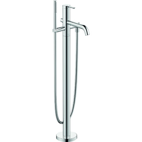 Duravit C.1 miscelatore vasca-doccia con pavimento cromato