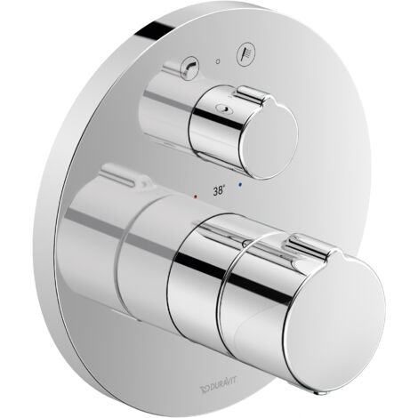 Duravit C.1 - Mitigeur thermostatique de baignoire encastré, pour 2 sorties, chrome C15200018010