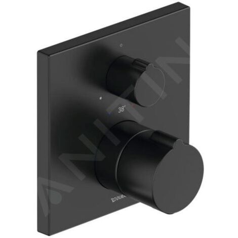 Duravit C.1 - Mitigeur thermostatique de douche encastré, noir mat C14200015046