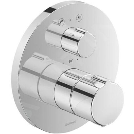 Duravit C.1 thermostat de baignoire encastré, rosace ronde, avec