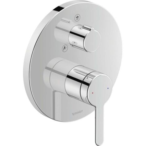 Duravit C.1 Unterputz Brausearmatur C14210012010, chrom, rund, mit Umstellventil