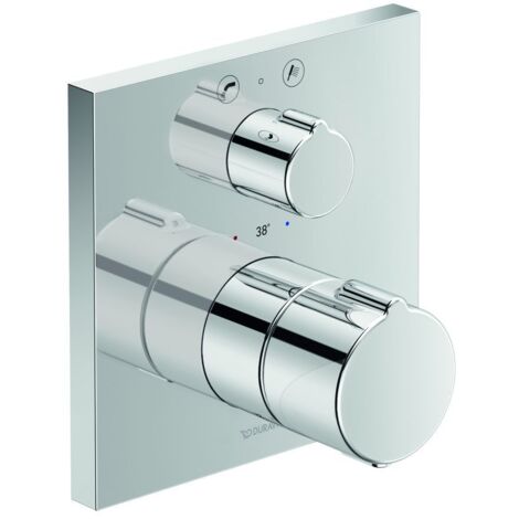 Duravit C.1 Wannenthermostat Unterputz, eckige Rosette, mit Ab-