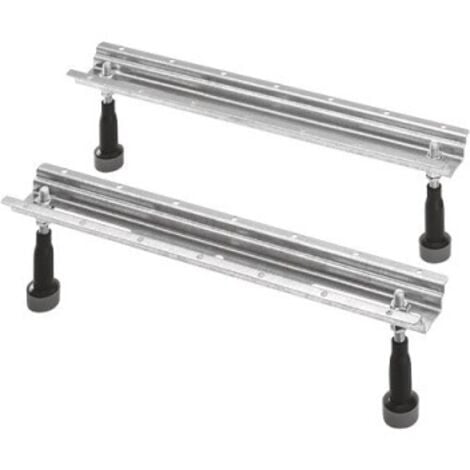 DURAVIT - Pietement, Pieds universel pour baignoires et receveurs de douche en acrylique, hauteur réglable 13-21cm, Acrylique - 55x8,5x13cm