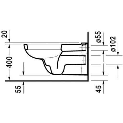Duravit – Abattant WC D-Code en duroplast – Fixation par étrier – Charnières inox – Dimensions 361x485mm – Confort pour personnes à mobilité réduite