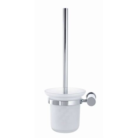 Duravit D-Code - Escobilla para WC mural, vidrio mate/cromo 0099271000