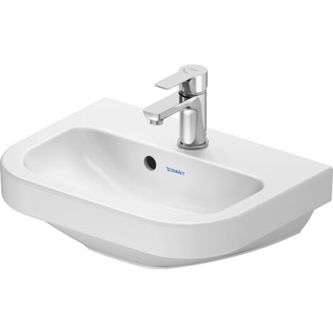 Duravit D-Code Handwaschbecken, mit Hahnloch, mit Überlauf,