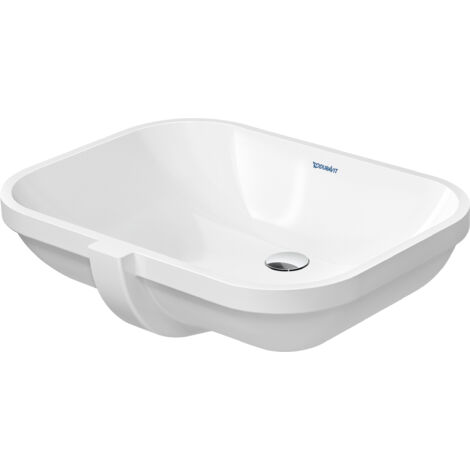 Duravit D-Code lavabo encastrado, sin agujero para grifo, con