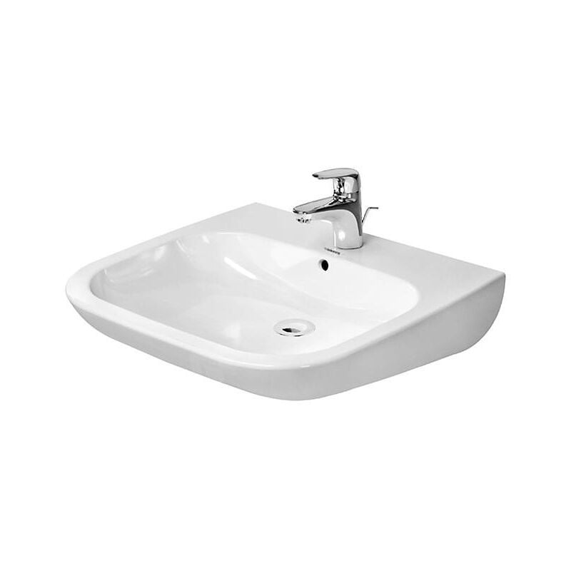 Duravit - D-Code - Lavabo Med, 600x555 mm, avec 1 trou, blanc alpin 23126000002