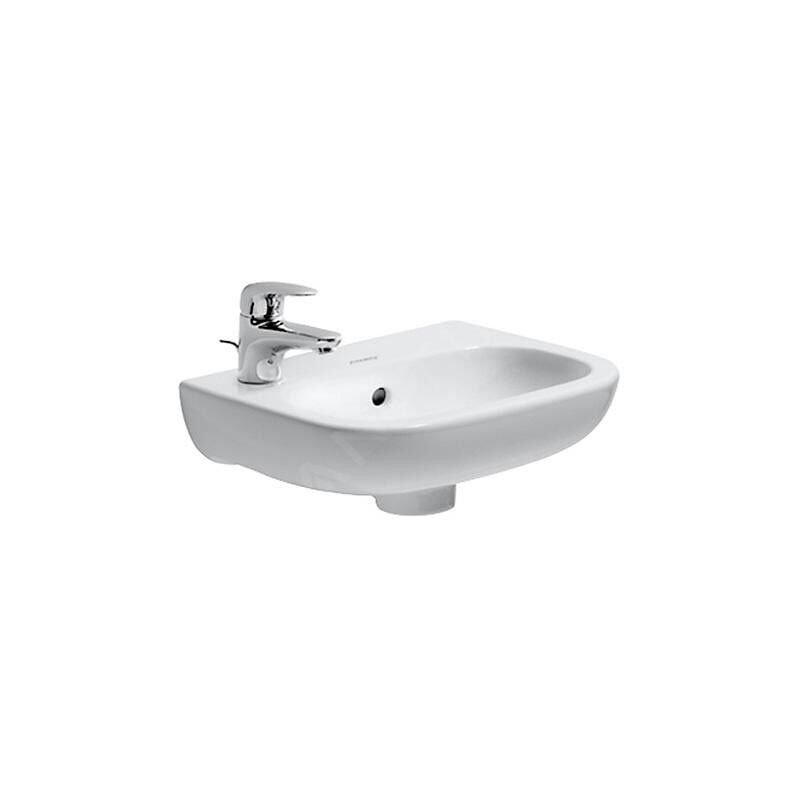Duravit - D-Code - Lave-mains 360x270 mm, avec 1 trou à gauche, blanc alpin 07053600092