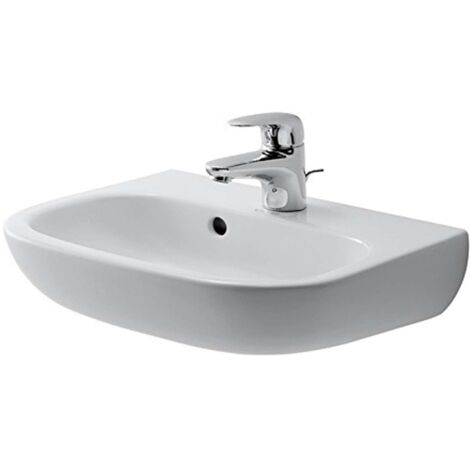 Duravit D-Code - Lave-mains 450x340 mm, avec un trou pour robinet, blanc alpin 07054500002