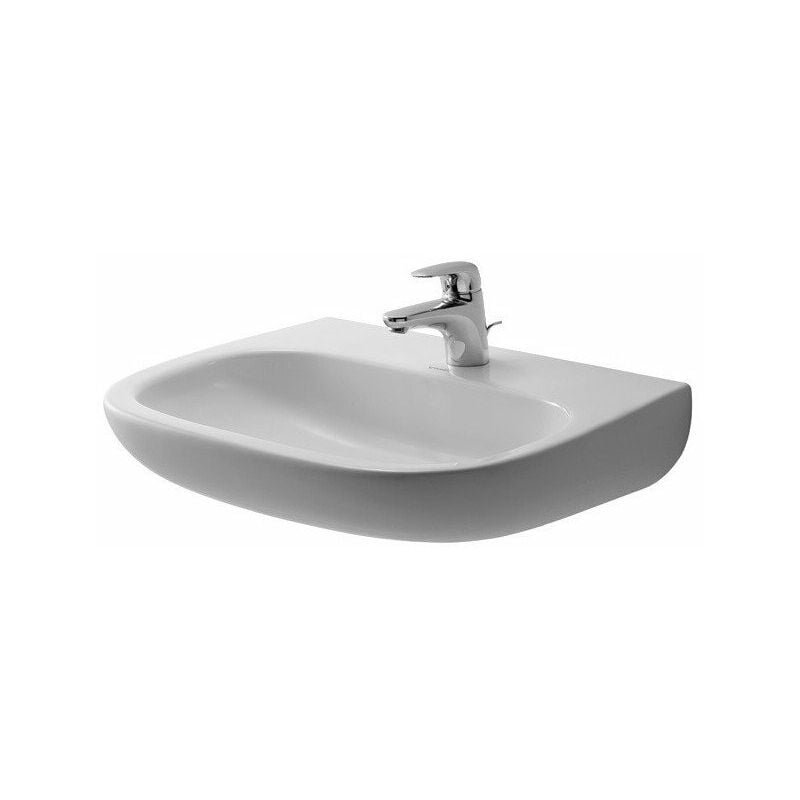 

D-CODE MED lavabo sin rebosadero con plataforma para grifería 550x430mm 1 orificio para grifería blanco - Duravit