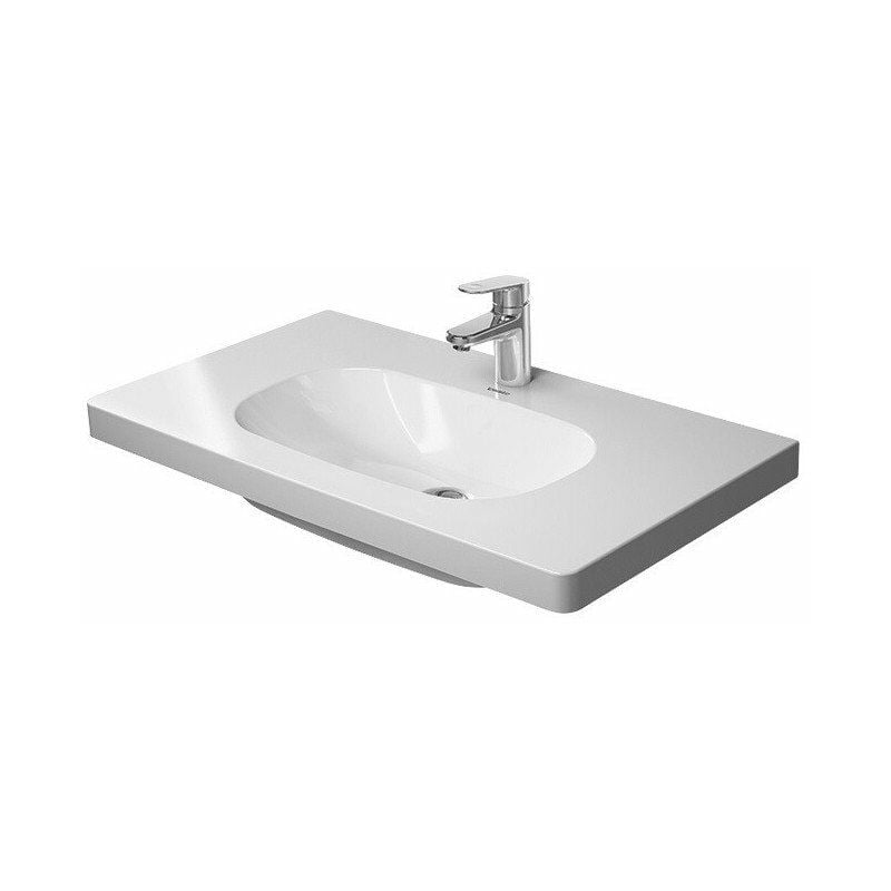 

Duravit D-CODE MED mueble lavabo sin rebosadero con plataforma para grifería 850x480mm 1 orificio para grifería blanco