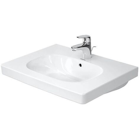 Duravit D-Code - Meuble-lavabo 650x485 mm, avec un trou pour robinet, blanc alpin 03426500002