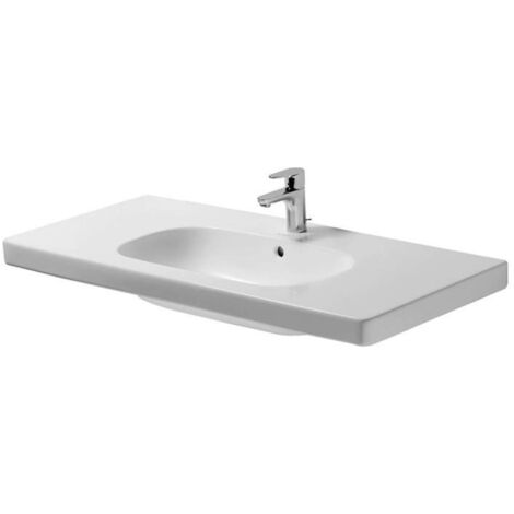 Duravit D-CODE mueble lavabo con plataforma para grifo rebosadero 1050x480mm blanco 1 orificio para grifería
