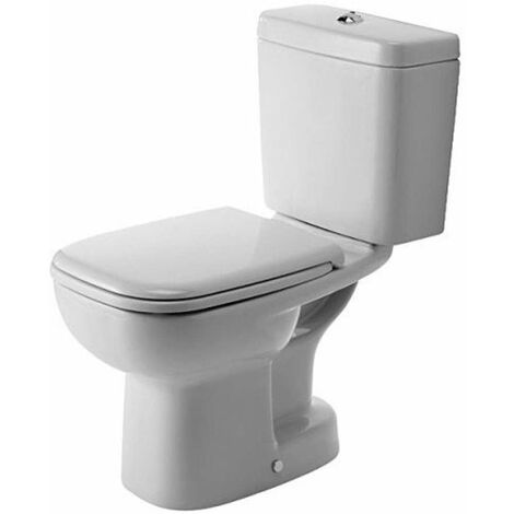 Duravit D-Code - Stand-WC-Kombination, Abgang nach unten, Alpinweiß 21110100002