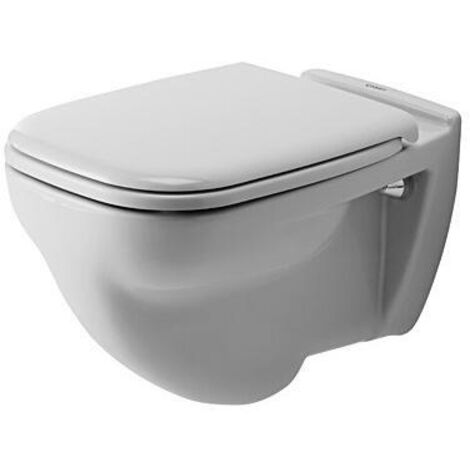 Duravit D-Code Wand-WC 540x355x350mm, Weiß Hochglanz, 6l, Flachspüler, geschlossen, waagerecht