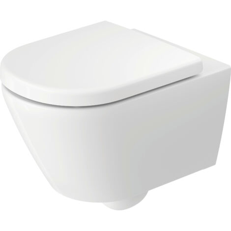 Duravit D-Code Wand-WC, vormontierte Scharnierbasis, verdeckte