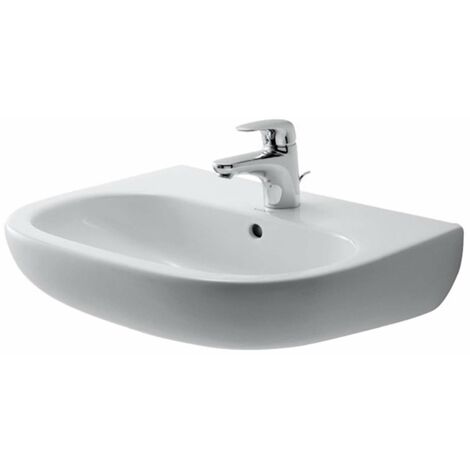 Duravit D-Code - Waschtisch 60x46 cm, mit 1 Hahnloch, Alpinweiß 23106000002
