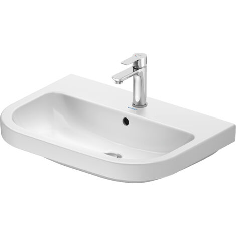 Duravit D-Code Waschtisch, mit Hahnloch, mit Überlauf,
