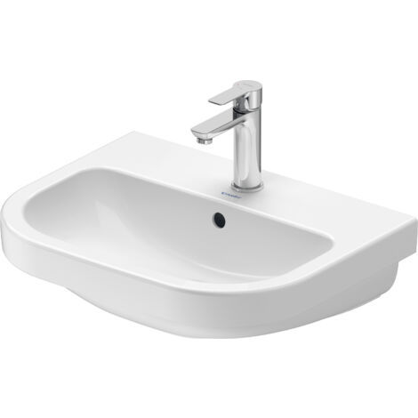 Duravit D-Code Waschtisch, mit Hahnloch, mit Überlauf,