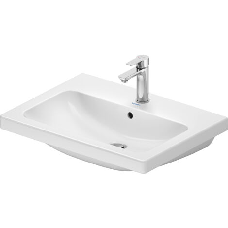 Duravit D-Code Waschtisch, mit Hahnloch, mit Überlauf,
