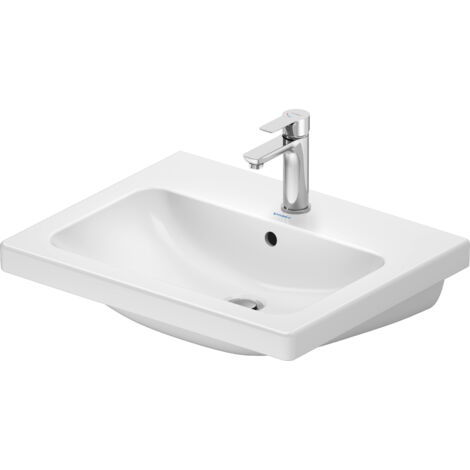 Duravit D-Code Waschtisch, mit Hahnloch, mit Überlauf,