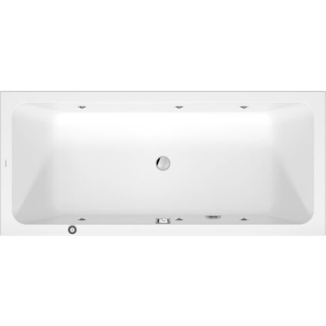 Duravit D-Code Whirlwanne, 1800x800mm, 2 Rückenschrägen, Jet