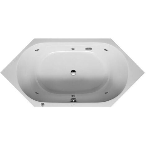 Duravit D-Code Whirlwanne, 1900x900mm, 2 Rückenschrägen, Jet