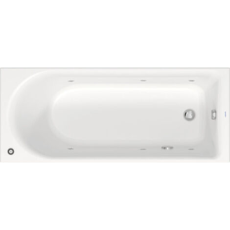 Duravit D-Neo baignoire balnéo, à encastrer, 1 pente de dossier,