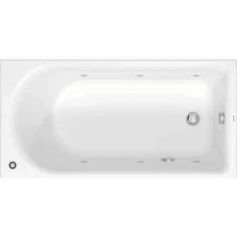 Duravit D-Neo baignoire balnéo, à encastrer, 1 pente de dossier,