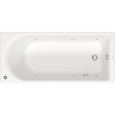 Duravit D-Neo baignoire balnéo, à encastrer, 1 pente de dossier,