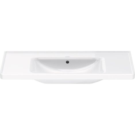 Duravit D-Neo - Lavabo 1000x480 mm, sans trou pour robinetterie, blanc 2367100060
