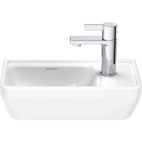 Duravit D-Neo lavabo con enjuague manual, 400x220mm, 1 agujero