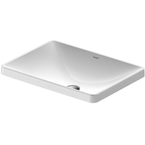 Duravit D-Neo - Lavabo encastrable 60x44 cm, sin orificio para grifo, blanco 0358600079