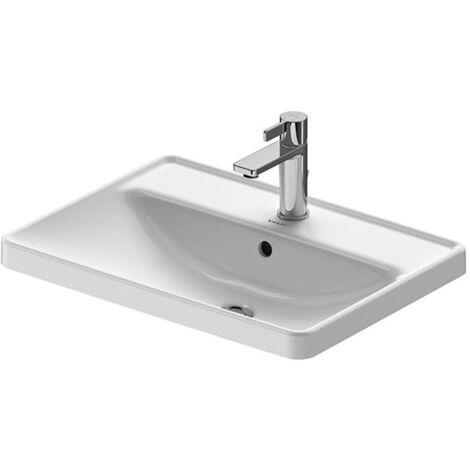 Duravit D-Neo lavabo encastré, 600x440mm, blanc brillant, poli, 1