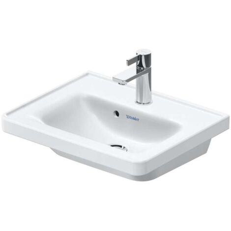 Duravit D-Neo - Lave-mains 500x400 mm, avec trop-plein, trou pour robinetterie, blanc 0742500000