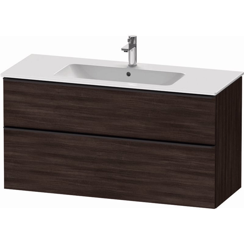 

Duravit D-Neo, mueble de baño de pared, ancho 1210 x fondo 462mm, 1x cajón, 1x extraíble, con tirador, DE43640, color: Decoración Castaño Oscuro