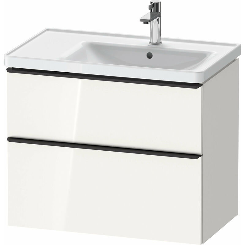 

Duravit D-Neo, mueble de baño de pared, ancho 784 x fondo 452mm, 1x cajón, 1x extraíble, con tirador, DE43580, color: Decoración blanca de alto