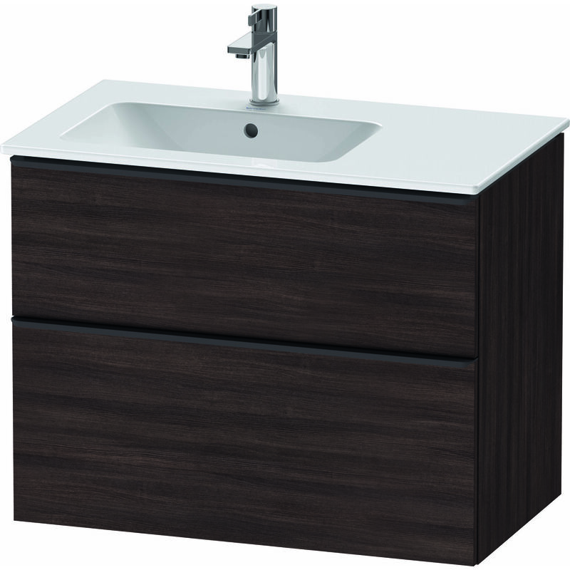 

Duravit D-Neo, mueble de baño de pared, ancho 810 x fondo 462mm, 1x cajón, 1x extraíble, con tirador, DE43660, color: Decoración Castaño Oscuro