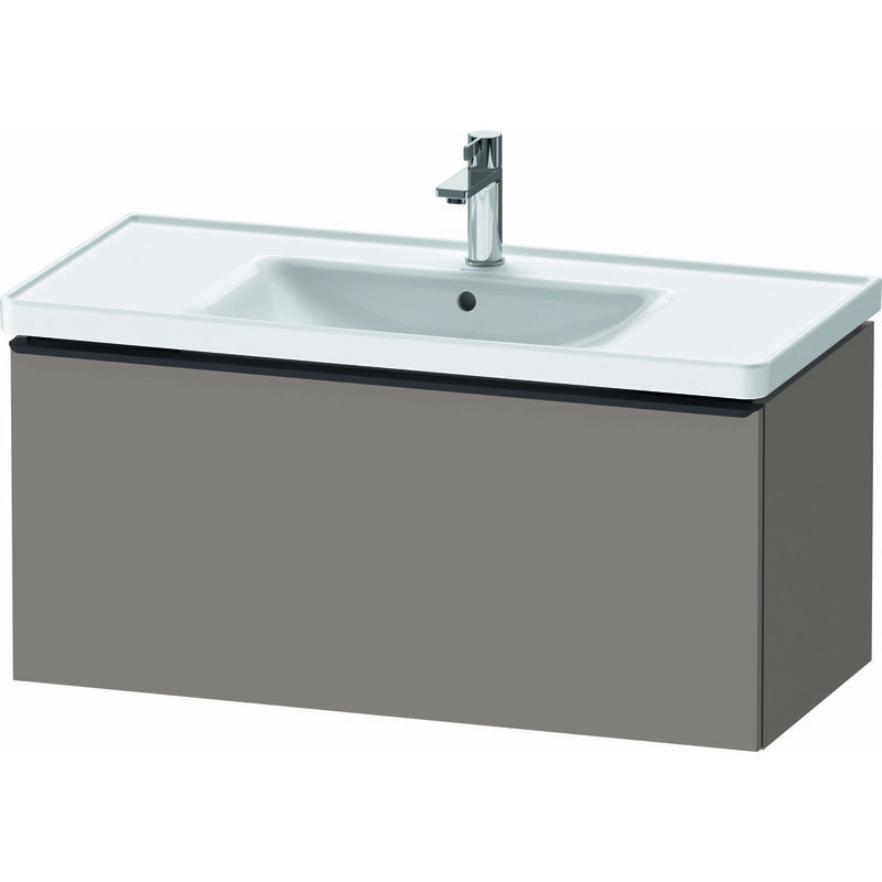 

Duravit D-Neo, mueble de baño de pared, ancho 984 x fondo 452mm, 1x extraíble, con tirador, DE42560, color: Decoración Basalto Mate - DE425604343