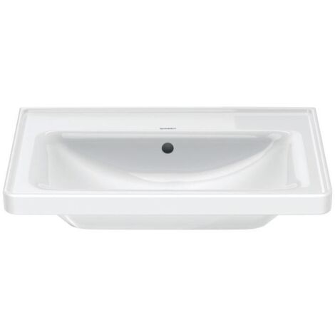 Duravit D-Neo Waschtisch, 650x480mm, ohne Hahnloch, mit Überlauf,