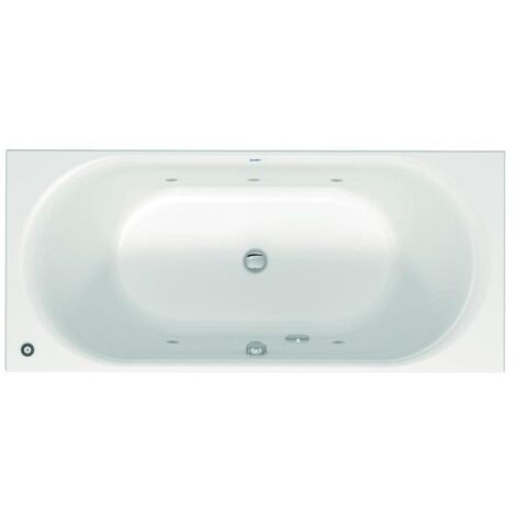 Duravit D-Neo Whirlwanne, Einbau, 2 Rückenschrägen, Jet Protect,