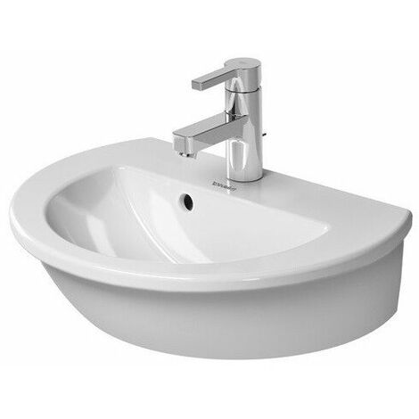 Lavabo Keramag Renova Nr.1, accesible en silla de ruedas, 60cm, con  rebosadero