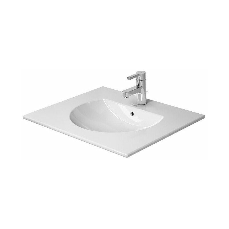 

mueble lavabo DARLING NEW con plataforma para grifo rebosadero 630x520mm 3 orificios para grifería blanco - Duravit