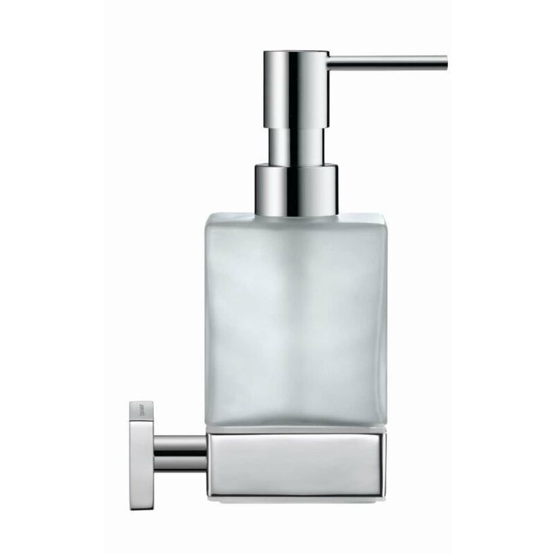Karree - Distributeur de savon avec support, chrome/verre dépoli 0099541000 - Duravit
