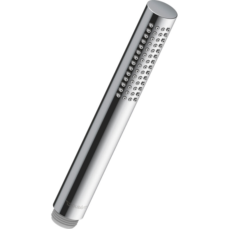 Duravit - Douchette tube universelle avec jet Rain, ronde, facile à nettoyer, chromé