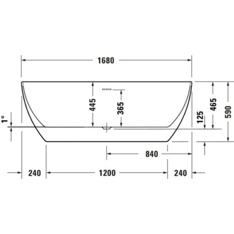 Duravit DuraKanto Badewanne, weiß, freistehend, 700561000000000